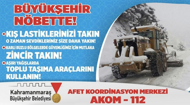 BÜYÜKŞEHİR BELEDİYESİ KIŞ NÖBETİNDE..