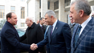 VEYSİ KAYNAK ARNAVUTLUK CUMHURBAŞKANINI KARŞILADI...