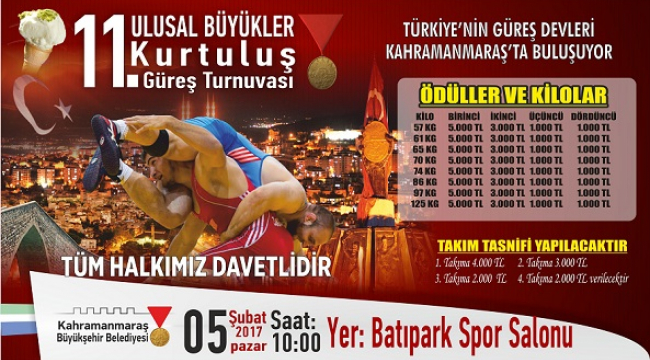 TÜRKİYE’NİN GÜREŞ DEVLERİ KAHRAMANMARAŞ’TA BULUŞUYOR..