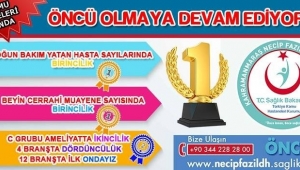 NECİP FAZIL HASTANESİ DERECE YAPTI...