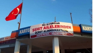 DİNLENME TESİSİNDEN ŞEHİT AİLELERİNE JEST...