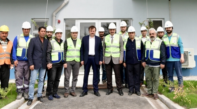 BAŞKAN ERKOÇ ARITMA TESİSİNİ İNCELEDİ