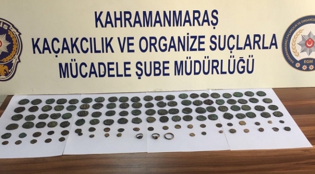 Roma dönemine ait 122 adet sikke yakalandı..