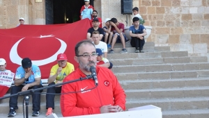 Afşinliler 15 Temmuz şehitlerini anmak için Eshab-ı Kehf’e yürüdü..