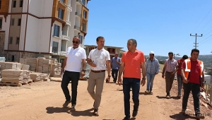 BAŞKAN BOZDAĞ TOKİ ÇALIŞMASINI YERİNDE İNCELEDİ..