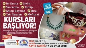 TÜRKOĞLU KAMEK KURSLARINA KAYITLAR BAŞLADI..