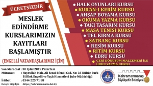 Bu Kurslarda Engel Yok!
