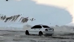 Karda drift atan 2 sürücüye 13 bin 400 TL ceza..