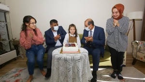 Şehit kızına emniyet müdüründen doğum günü sürprizi..