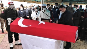 Şehidimizi son yolculuğuna uğurladık