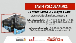 Toplu Taşıma Seferlerine Güncelleme Yapıldı