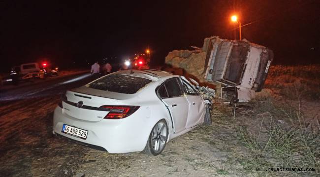Elbistan’da otomobil ile kamyon çarpıştı: 7 yaralı 