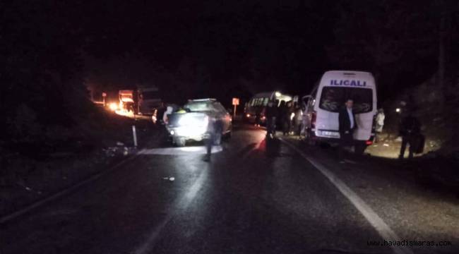 Kahramanmaraş’ta minibüs ile kamyonet çarpıştı: 15 yaralı 