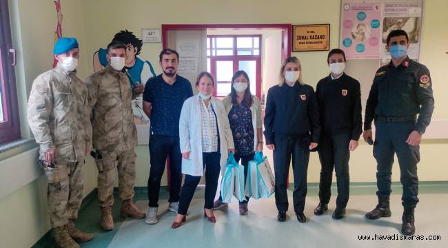 İl Jandarma Komutanlığından KSÜ Tıp Fakültesi Hastanesine Anlamlı Ziyaret 