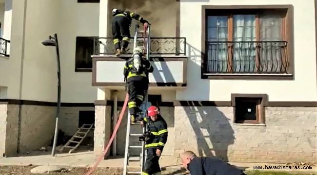 Kahramanmaraş’ta apartmanda yangın 