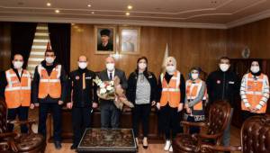 Vali Coşkun, AFAD İl Müdürü ve Gönüllüleri Makamında Kabul Etti..