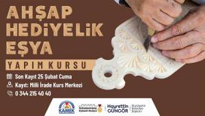 Ahşap Hediyelik Eşya Yapım Kursu Başlıyor..