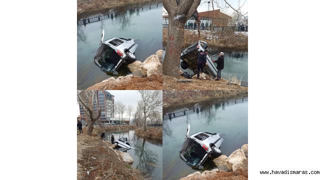 Elbistan’da araç nehre uçtu: 1 ölü 2 yaralı 