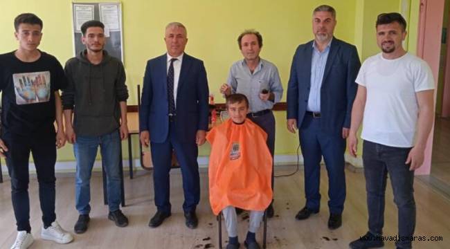 Göksun Esnaf Odasından YİBO Öğrencilerine Bayram Tıraşı!
