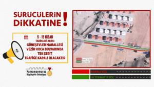 O Bulvarın Tek Şeridi 15 Nisan’a Kadar Kapalı