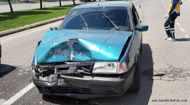 Kahramanmaraş’ta iki otomobil çarpıştı: 2 yaralı 
