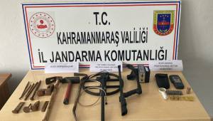 Kahramanmaraş'ta kaçak kazı yaparken yakalandılar