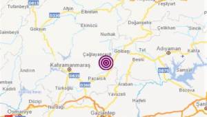 Onikişubat’ta 2.2 şiddetinde deprem