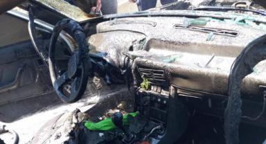 Kahramanmaraş’ta otomobil alev aldı