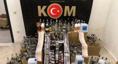 Kahramanmaraş'ta sahte içki üretilen eve operasyon