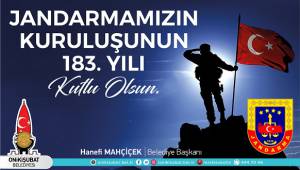 Milletimizin huzuru için çalışan Jandarmamızın 183. Yılını kutluyorum..