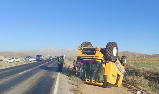 Kahramanmaraş’ta biçerdöver takla attı: 1 yaralı