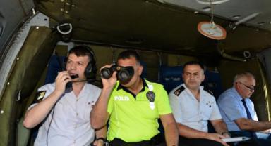 Kahramanmaraş'ta helikopter destekli trafik ve orman denetimi yapıldı