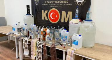Kahramanmaraş’ta evinde sahte içki üretiyordu yakalandı