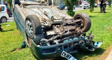 Kahramanmaraş’ta otomobil takla attı: 1 yaralı