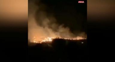 Kahramanmaraş’ta firez yangını geceyi gündüze çevirdi