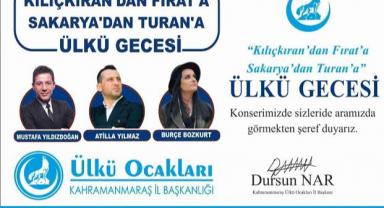 Kahramanmaraş’ta ülkü gecesi düzenlenecek..