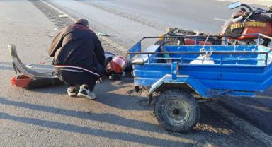 Kahramanmaraş’ta sepetli motosiklet takla attı: 1 yaralı