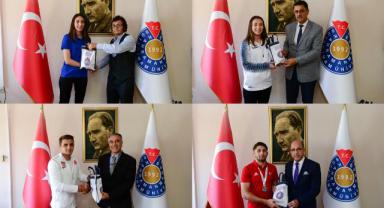 Rektör Yasım, Ödüllü Sporcuları Ağırladı