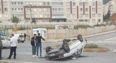 Otomobil takla attı: 3 yaralı..