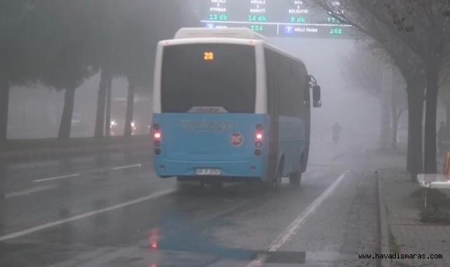 Kahramanmaraş’ta sis nedeniyle görüş mesafesi 20 metreye kadar düştü