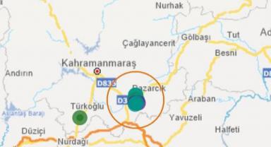 Pazarcık’ta 3.8 şiddetinde deprem..