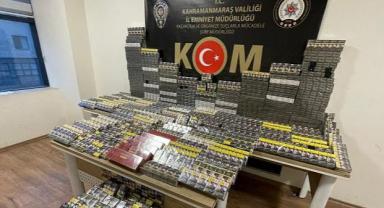 Kahramanmaraş’a yük getiren tırlarda kaçak sigara bulundu