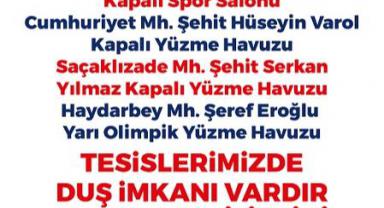 Onikişubat Belediyesi’nin acil barınma tesislerinde banyo hizmeti başladı.