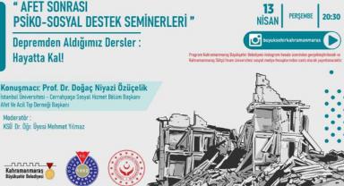 Afet Sonrası Psiko-Sosyal Destek Seminerleri Başlıyor!