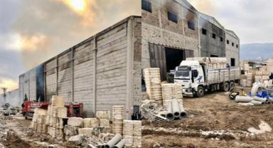 Kahramanmaraş'ta tekstil deposu yandı