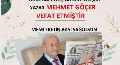 Kahramanmaraş’ın duayen gazetecisi Mehmet Göçer vefat etti