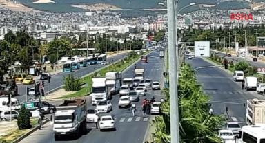 Kahramanmaraş’ta trafik kazası kameralara böyle yansıdı