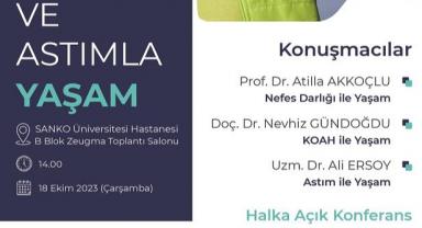 Sanko’da KOAH ve Astımla Yaşam konuşulacak..