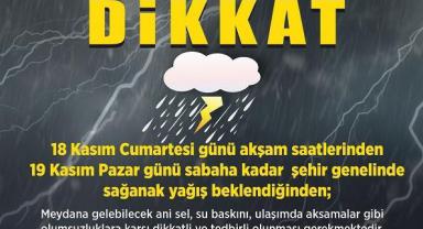 Sağanak Yağış uyarısı yapıldı..