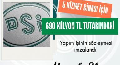690 Milyonluk 5 Hizmet binasının projesi imzalandı.